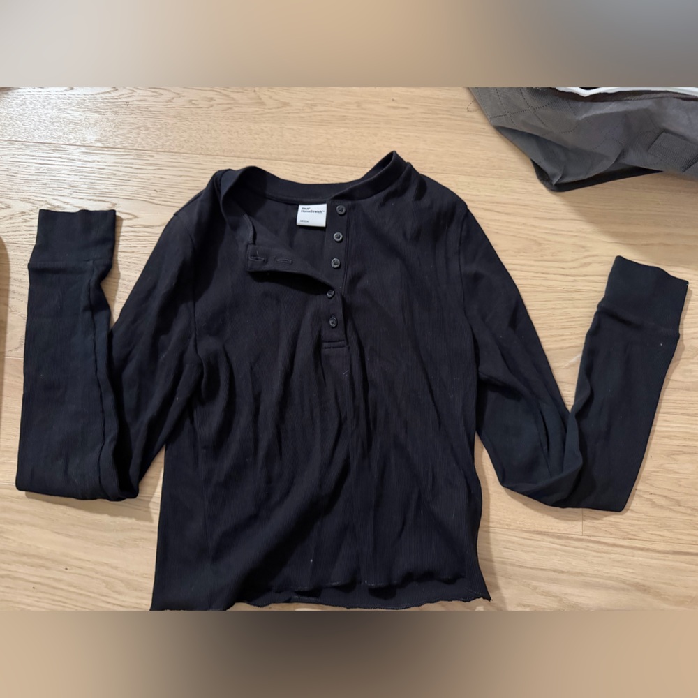 TNA homestretch ribbed cropped Long Sleeve Top